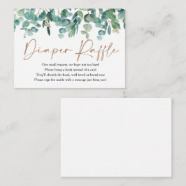 Tarjeta De Recepción Eucalyptus Greenery Baby Shower Diaper Raffle