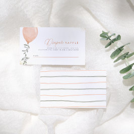 Tarjeta De Recepción Eucalyptus Greenery Balloon Diaper Raffle