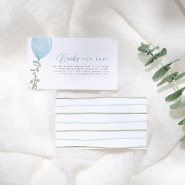 Tarjeta De Recepción Eucalyptus Greenery Blue Balloon Books Para El Beb