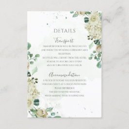 Tarjeta De Recepción Eucalyptus Greenery deja a un elegante Boda floral