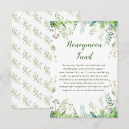 Tarjeta De Recepción Eucalyptus Greenery deja el fondo de luna de miel 