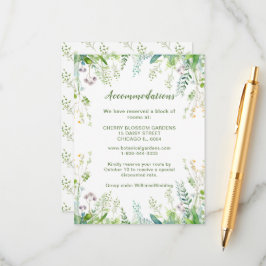 Tarjeta De Recepción Eucalyptus Greenery deja un alojamiento Boda