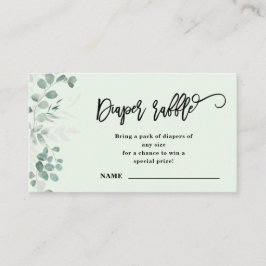 Tarjeta De Recepción Eucalyptus Greenery | Diaper Raffle | Baby Shower