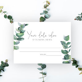 Tarjeta De Recepción Eucalyptus - Ideas de la noche del día \ Frasco de
