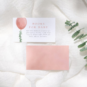 Tarjeta De Recepción Eucalyptus y Baby Shower Chica de globo acuático
