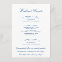 Eventos de fin de semana elegantes boda azul marin