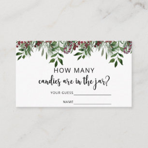 Tarjeta De Recepción Evergreen adivina cuántos dulces