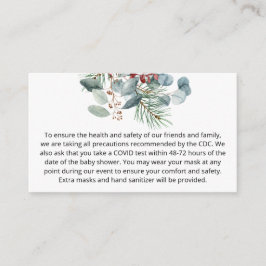 Tarjeta De Recepción Evergreen Navidades Personalizado anota