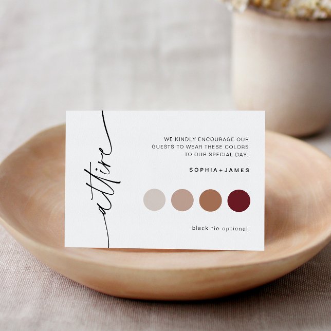 Tarjeta De Recepción EVERLEIGH Boda Attire Bridal Party (Subido por el creador)