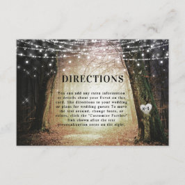 Tarjeta De Recepción Evermore | Direcciones de Bodas forestales encanta