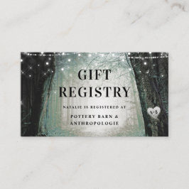 Tarjeta De Recepción Evermore | Registro de obsequios de ducha forestal