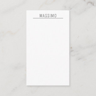 Tarjeta De Recepción Exclusivo Personal Clásico Blanco Nombre Propio