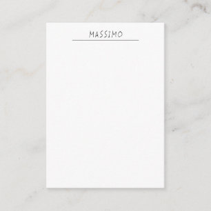 Tarjeta De Recepción Exclusivo Personal Clásico Blanco Nombre Propio
