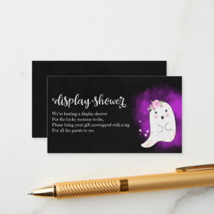 Tarjeta De Recepción Exhibición de Baby Shower de Halloween de Fantasmi