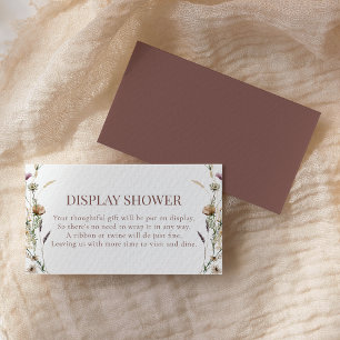 Tarjeta De Recepción Exhibición de boda de flores silvestres con acuare