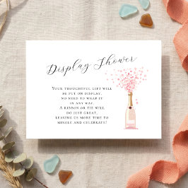 Tarjeta De Recepción Exhibición de Brunch Burbujeante Rosa para Ducha d