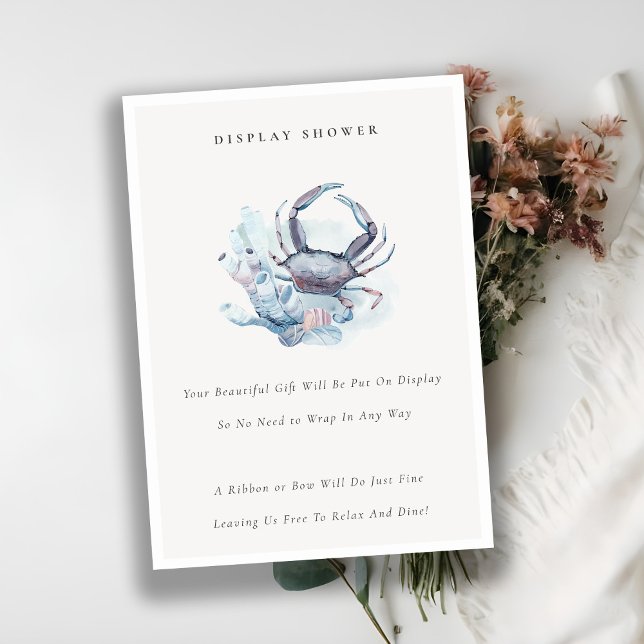 Tarjeta De Recepción Exhibición de cangrejo submarino de pastel Baby Sh (Subido por el creador)