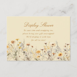 Tarjeta De Recepción Exhibición de ducha de amor de flores silvestres m