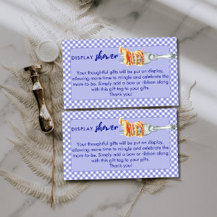 Tarjeta De Recepción Exhibición de ducha de bebé azul Little Meatball