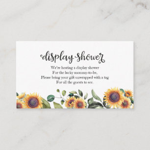 Tarjeta De Recepción Exhibición de ducha de bebé de girasoles otoñales