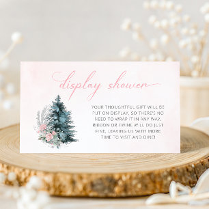 Tarjeta De Recepción Exhibición de ducha de bebé de Navidad plateada ro