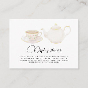 Tarjeta De Recepción Exhibición de ducha de novia de té