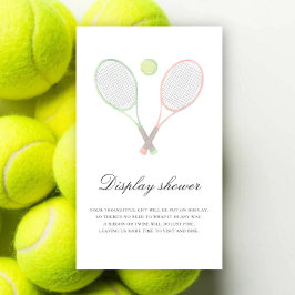 Tarjeta De Recepción Exhibición de ducha de novia de tenis