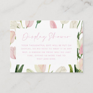 Tarjeta De Recepción Exhibición de Ducha de Novia de Tulipán Rosa Suave