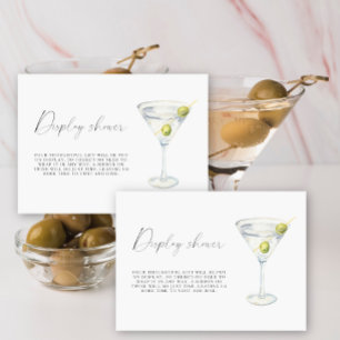 Tarjeta De Recepción Exhibición de ducha de novia Dry Martini