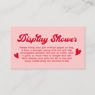 Tarjeta De Recepción Exhibición de Ducha de San Valentín Rosa Rojo
