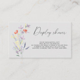 Tarjeta De Recepción Exhibición de ducha floral boho
