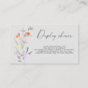 Tarjeta De Recepción Exhibición de ducha floral boho