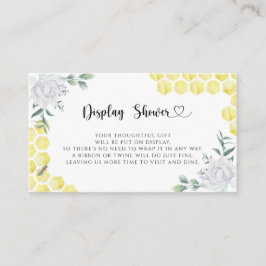 Tarjeta De Recepción Exhibición de ducha floral de abeja acuarela