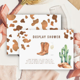 Tarjeta De Recepción exhibición de ducha nupcial de botas y burbujas