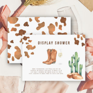 Tarjeta De Recepción exhibición de ducha nupcial de botas y burbujas