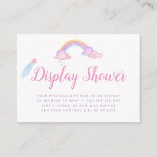 Tarjeta De Recepción Exhibición de ducha para niña de unicornio de arco