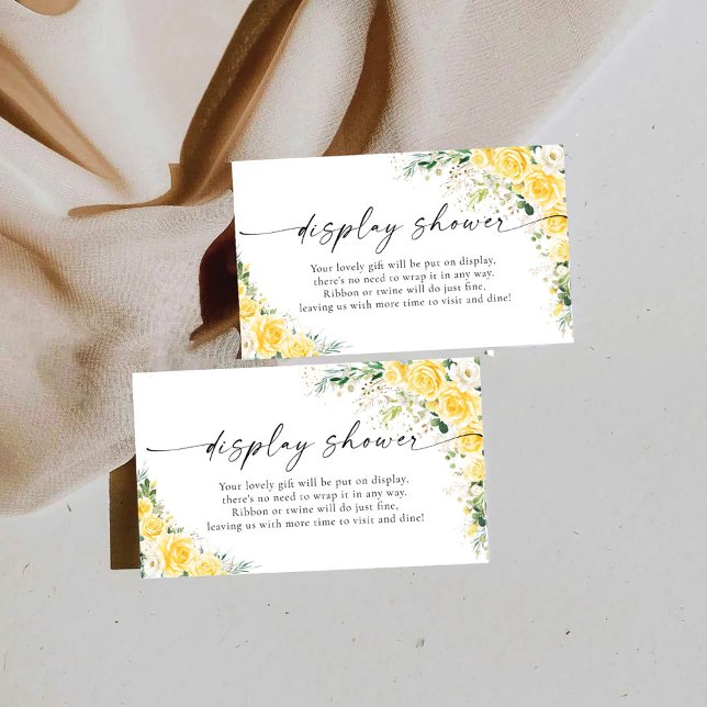 Tarjeta De Recepción Exhibición de Flores Amarillas Elegantes para la D (Subido por el creador)
