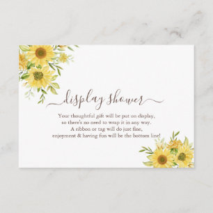 Tarjeta De Recepción Exhibición de Girasoles Boda Novia Ducha