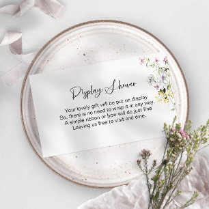 Tarjeta De Recepción Exhibición de la ducha nupcial de flor silvestre