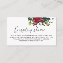 Exhibición de Poinsettia de Navidad para ducha de