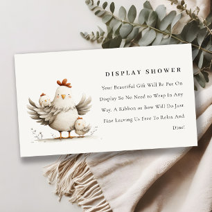 Tarjeta De Recepción Exhibición de pollito bebé de mamá linda Regalo pa