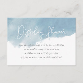 Tarjeta De Recepción Exhibición de regadera de acuarela azul cielo sin 