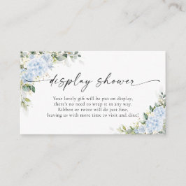 Tarjeta De Recepción Exhibición floral de hortensias azules para ducha