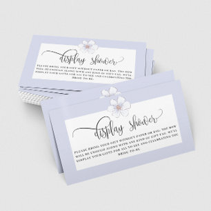 Tarjeta De Recepción Exhibición Floral de Lilas Ducha de Novia