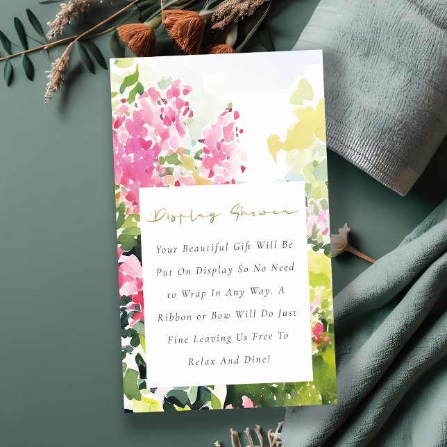 Tarjeta De Recepción Exhibición Tropical de Buganvillas para Baby Showe (Subido por el creador)