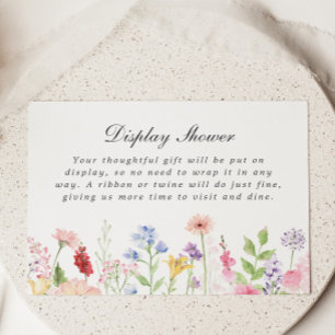 Tarjeta De Recepción Exhibidor de borde floral de primavera para ducha