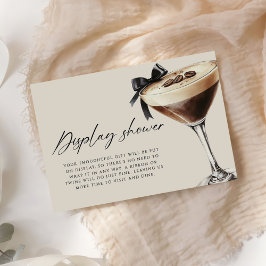 Tarjeta De Recepción Exhibidor de Bridal Shower de Martini de Espresso