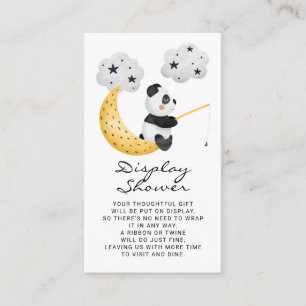 Tarjeta De Recepción Exhibidor de ducha de panda pescando con acuarela