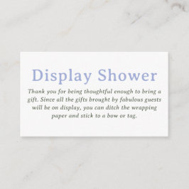 Tarjeta De Recepción Exhibidor de ducha verde y azul pervinca