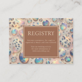 Tarjeta De Recepción Exotic Posh GIft Registry Details Enclosure Cards